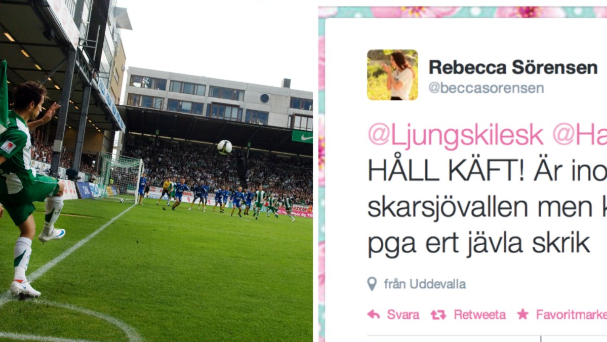 Matchen mellan Hammarby och Ljungskile blev en högljudd historia för de boende i Ljungskile. 